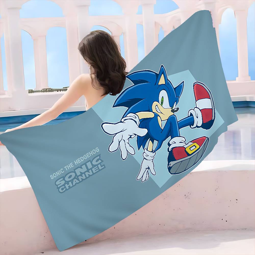 Beach Towel Large - Game S-SonicS The H-HedgehogS Büyük Mikrofiber