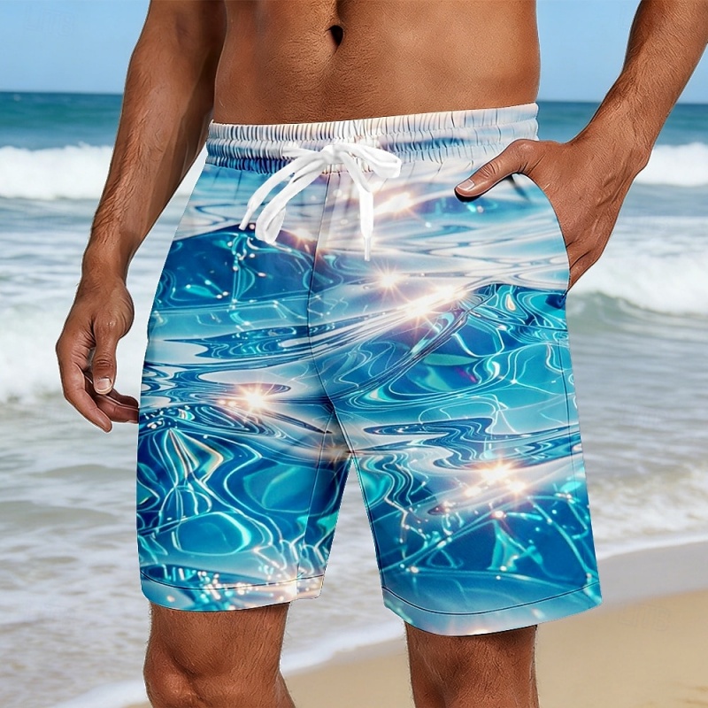 Trunks Board Surf - Canlı okyanus dalgası grafik erkekler için