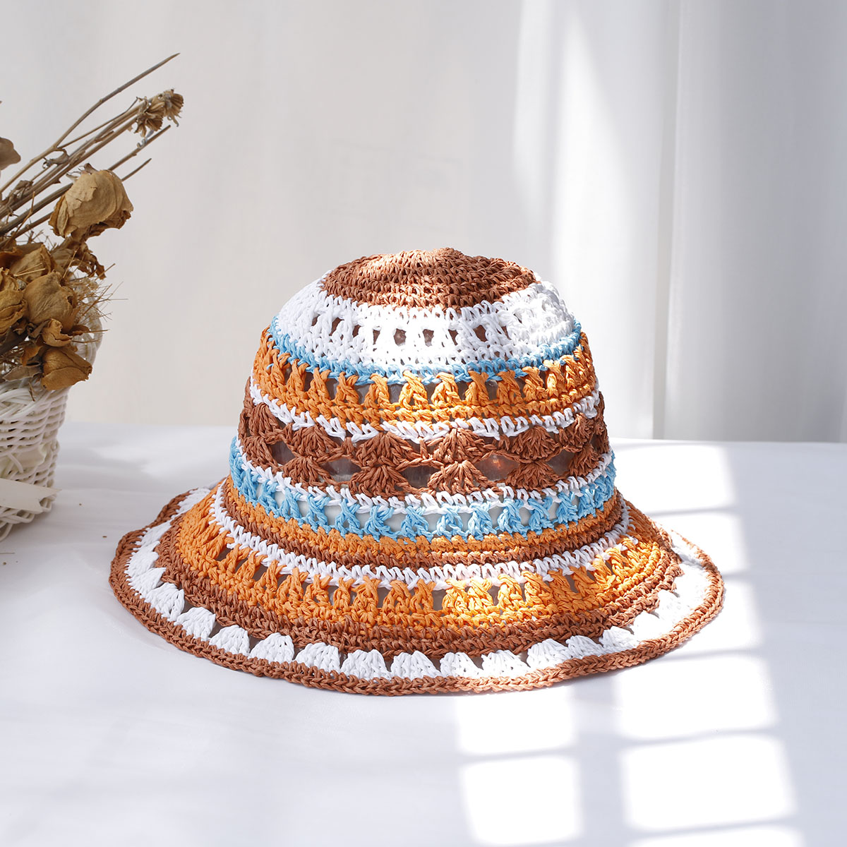 Kadın şapkalar için yeni moda  - Bucket Hat Straw incelemesi ve fiyatı